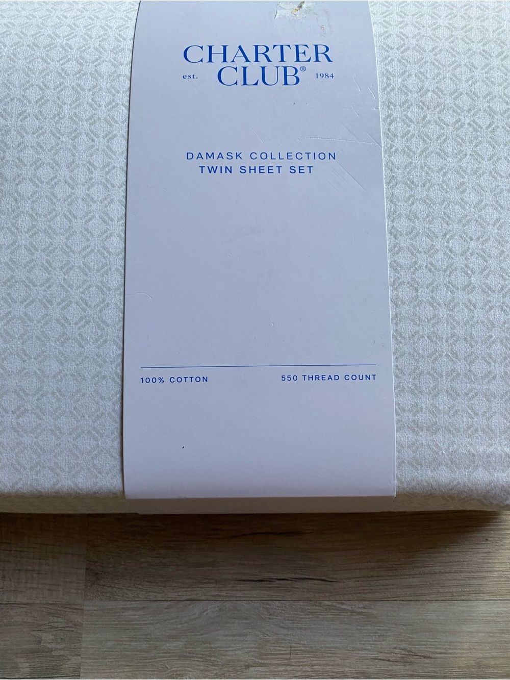 Charter Club Damask Twin Sheet Set - Picture 2 of 4